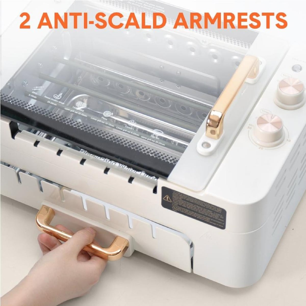 Double-layer electric smokeless grill, three-in-one multi-function automatic rotating skewer machine, detachable