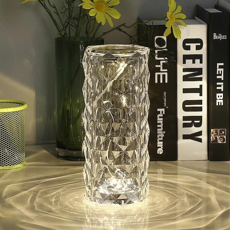 (🔥 Hot Sale)🎁16 Color Rose Glow Crystal Diamond Table Lamp
