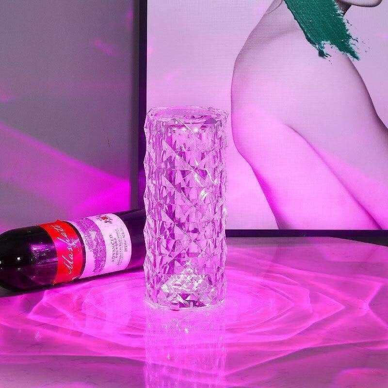 (🔥 Hot Sale)🎁16 Color Rose Glow Crystal Diamond Table Lamp