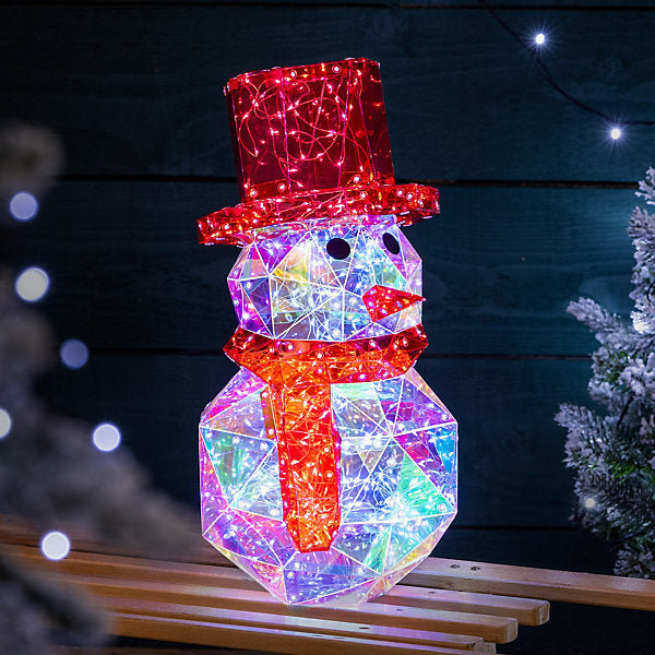 Snowman Christmas Light Multi-function LED Light, White USB Power Supply 40cm