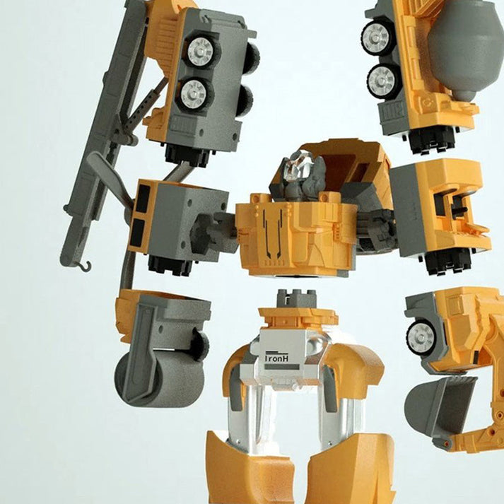 Magnetic deformation engineering vehicle assembly toy