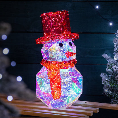Snowman Christmas Light Multi-function LED Light, White USB Power Supply 40cm